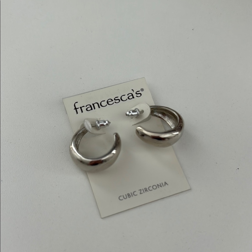 Francesca's Collections Silver Chunky Earrings